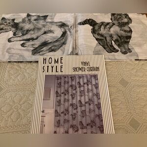 New Cat Thyme Home Style Vinyl Shower Curtain MM Maytex Mills Fifth Ave NY